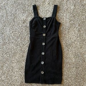 Black corduroy dress
